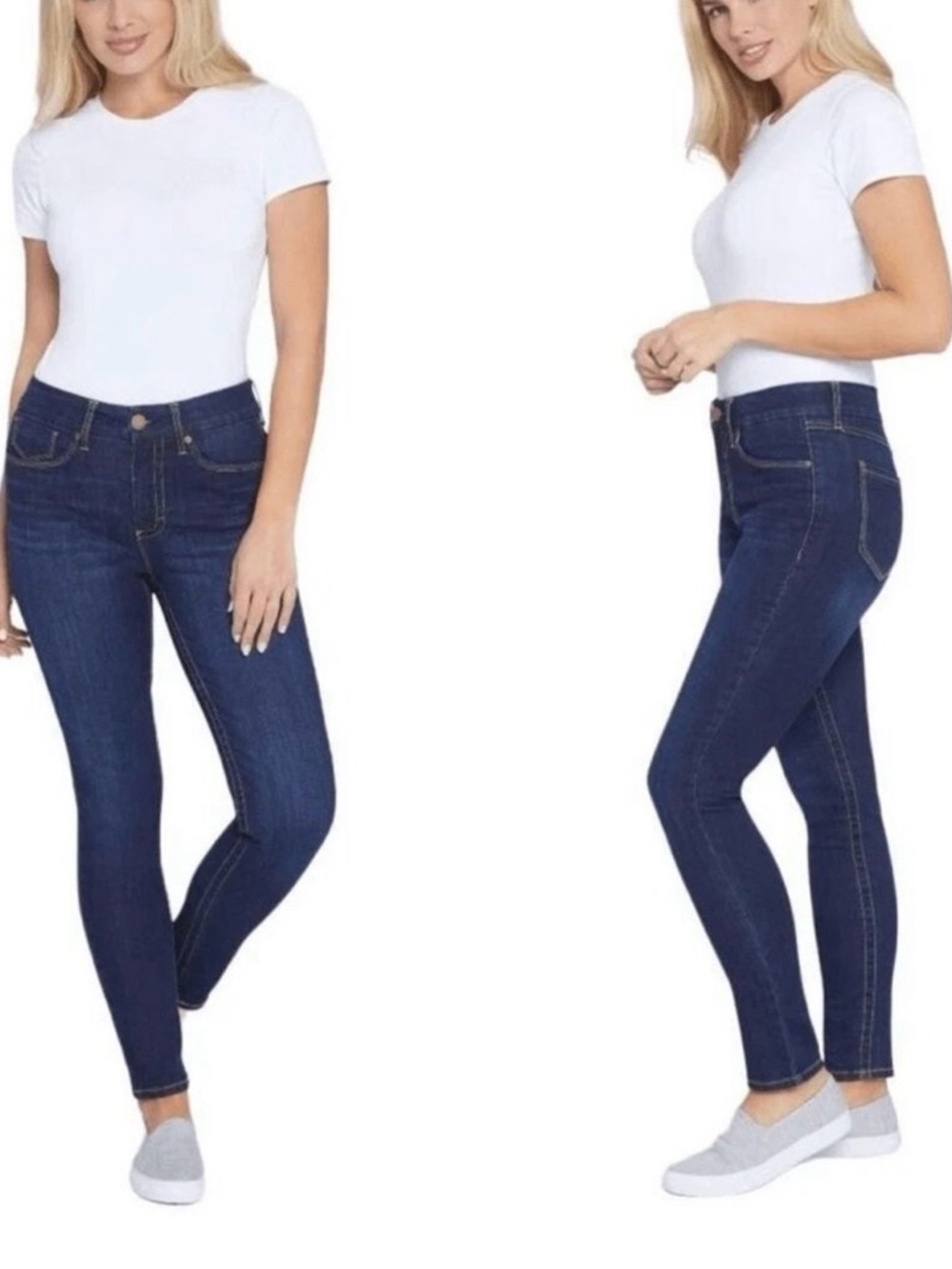 Seven7 Light Wash Skinny Jeans - Pale Blue - Picture 3 of 5